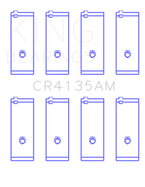Toyota Camry Connecting Rod Bearing Set - King Engine Bearings - Oversize +1.0, Bimetal Aluminum - `92-`01 Toyota Camry Connecting Rod Bearing Set - King Engine Bearings - Oversize +1.0, Bimetal Aluminum - `92-`01